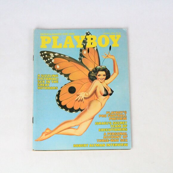 Vintage Playboy Butterfly Art Cover Memorabilia Home Decor August 1976 70s - Picture 2 of 4
